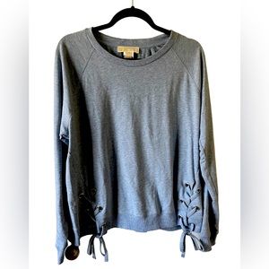 Light Blue Tie Detail Sweater